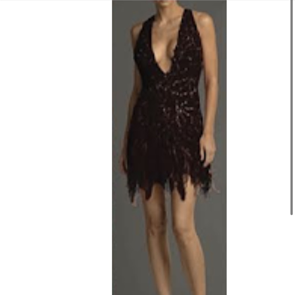 MANDALAY Sleeveless V-Neck Sequin Embellished mini Dress in Red-Size 4 - Picture 6 of 6